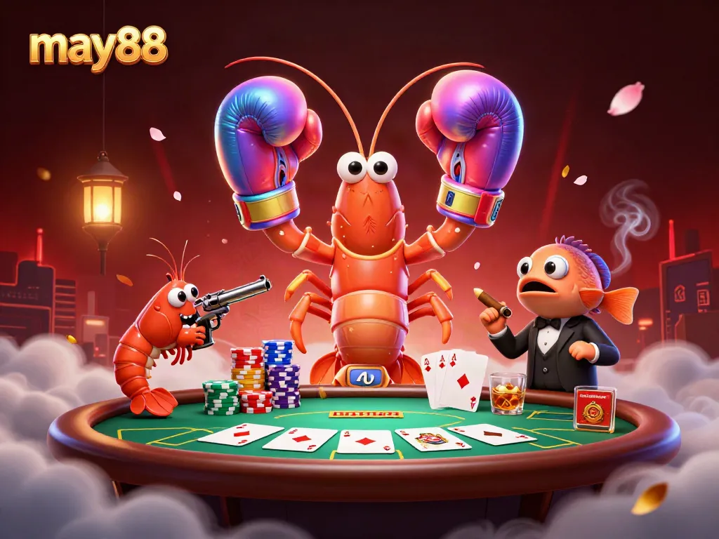 Engage in action at may88 casino with vibrant poker elements and colorful characters.