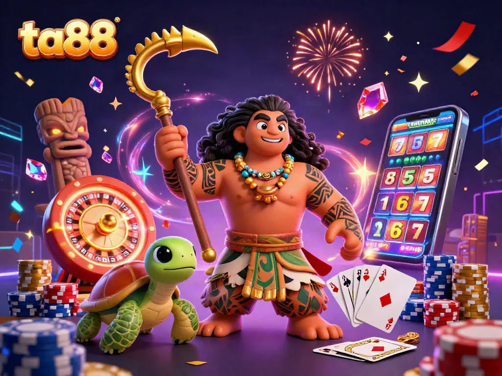 Experience thrilling gameplay at ta88 with vibrant slot reels and Polynesian characters!