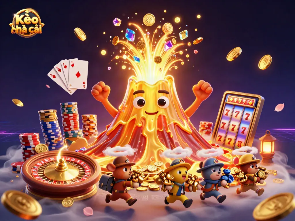 Experience thrilling moments at Kèo nhà cái with a lively scene of treasure and excitement