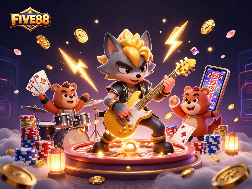 FIVE88 brings excitement alive with vibrant casino action featuring characters and golden rewards.