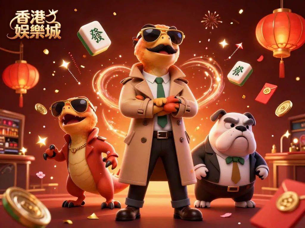 Experience the excitement of 香港娛樂城 as playful raptors sneak into a VIP lounge surrounded by festive symbols.