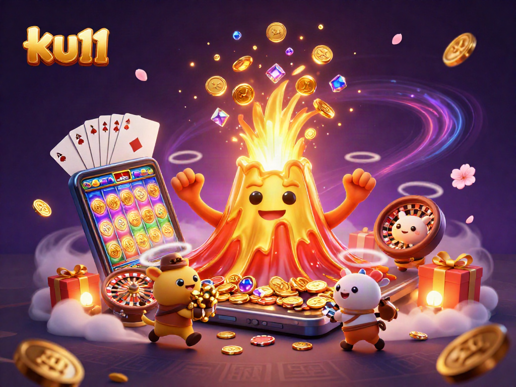 ku11 engages players with a dynamic casino scene featuring gold eruptions and exotic adventures.