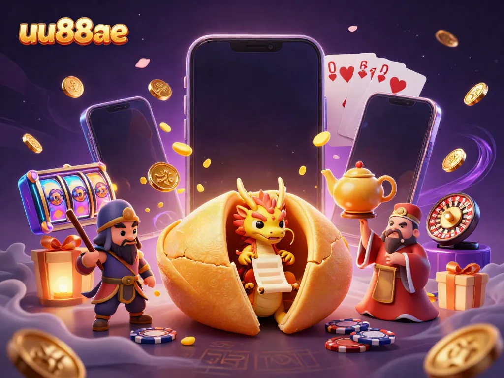 Experience thrilling gaming moments with uu88ae's energetic casino scene featuring dragons and golden treasures.