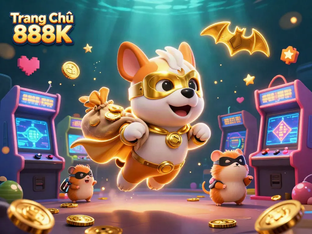 Experience thrilling gameplay with Trang Chủ 888K's captivating casino activities featuring vibrant characters and rich gaming elements.