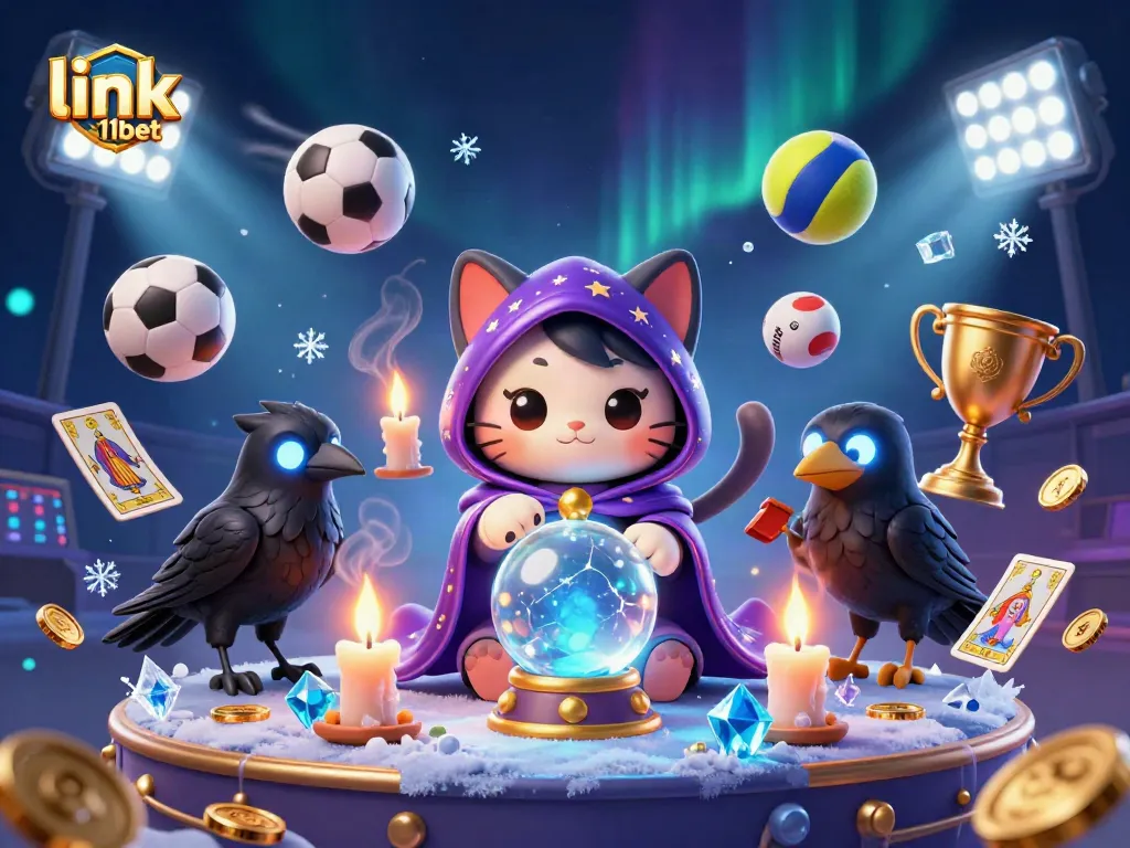 Bet on the exciting features of link 11bet with this 3D illustration of sports and casino elements.