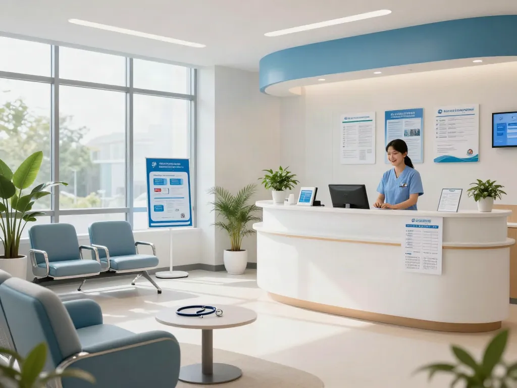 A compassionate healthcare provider consultation in a modern clinic setting focusing on patient care, wellness, and accessible services, including situs gacor for treatment resources.