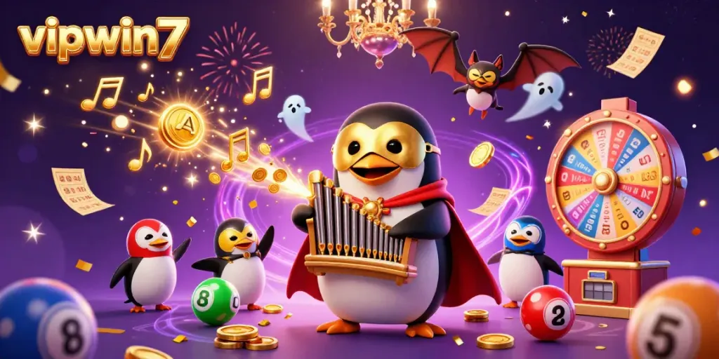 Experience thrilling wins at vipwin7 with vibrant 3D casino games and golden prizes in a lively scene.