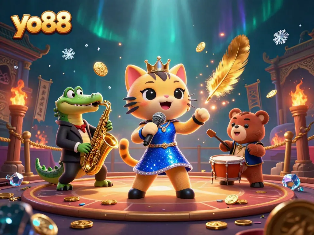 Experience thrilling gameplay at yo88 with a vibrant casino scene full of energy and rich elements.