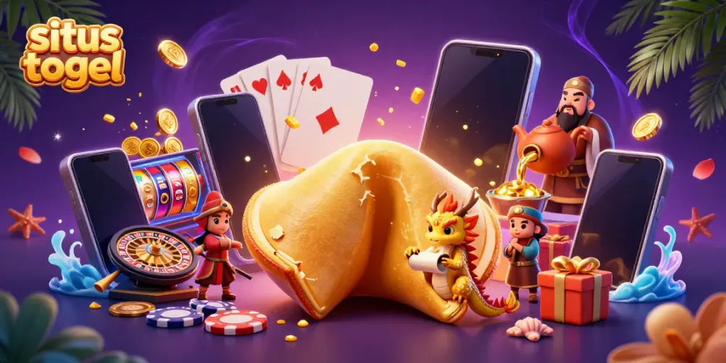 Engage with situs togel through this vibrant 3D scene showcasing gaming excitement and character interactions.